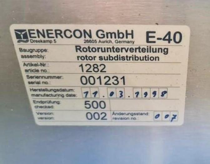 Gebraucht Enercon E-40 Rotorunterverteilung,  Art-Nr. 1282