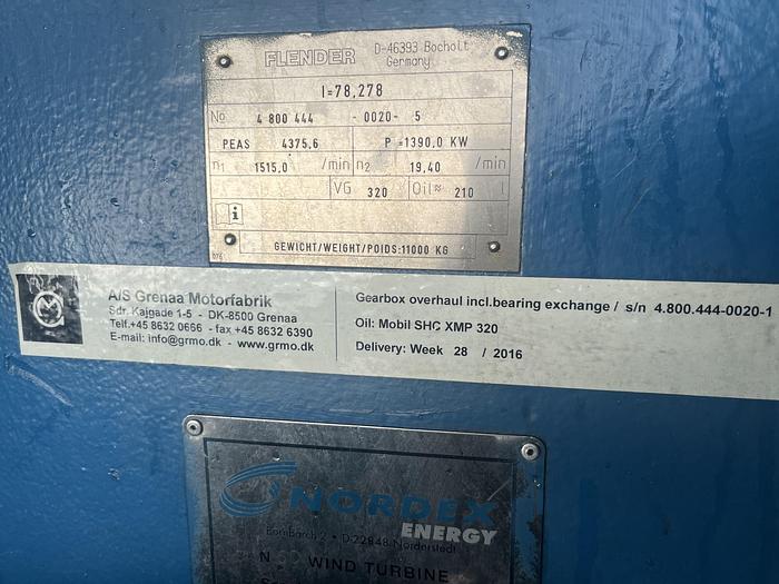 Gebraucht Nordex N60 N62 Triebstrang, Getriebe mit Hauptwelle