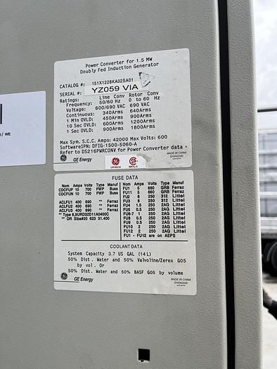 Gebraucht GE Tacke 1.5 SL Umrichterschrank, Water cooled