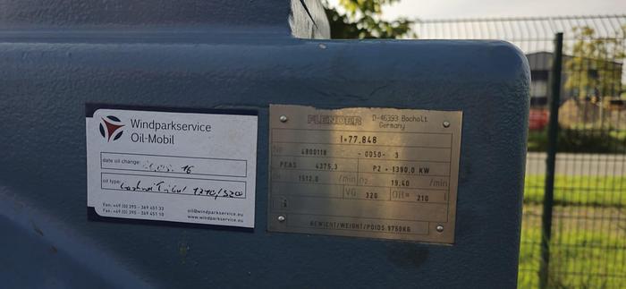 Gebraucht AN Bonus B 62 1,3 MW Triebstrang mit Hauptwelle / Drivetrain with mainshaft PEAS Triebstrang 4375.3 SN 4800118-0050-3