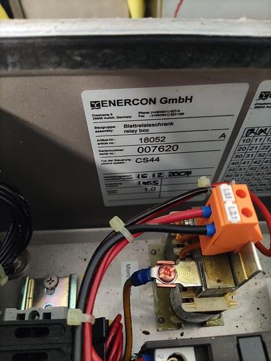 Used Enercon E40 6.44 blade relay cabinet, SAP 18052