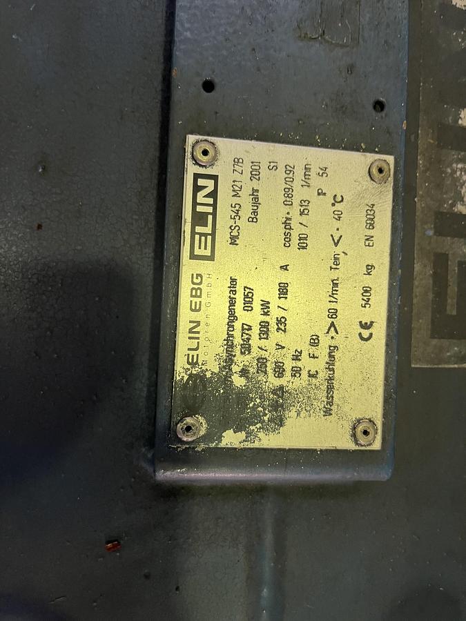 Gebraucht Nordex N60 1,30 MW Generator Elin MCS-545 M21 Z7B