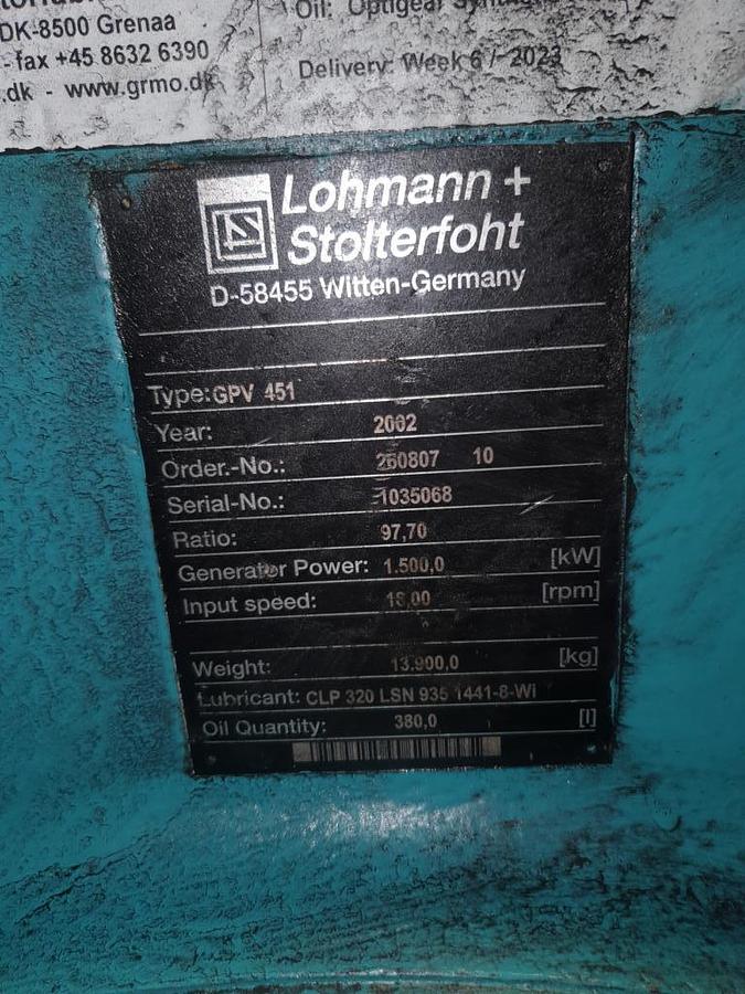 Überholt GE 1.5 SL Triebstrang Lohman&Stolerfoht GPV 451; I: 97,7 Overhauled 2023 with new Mainshaft
