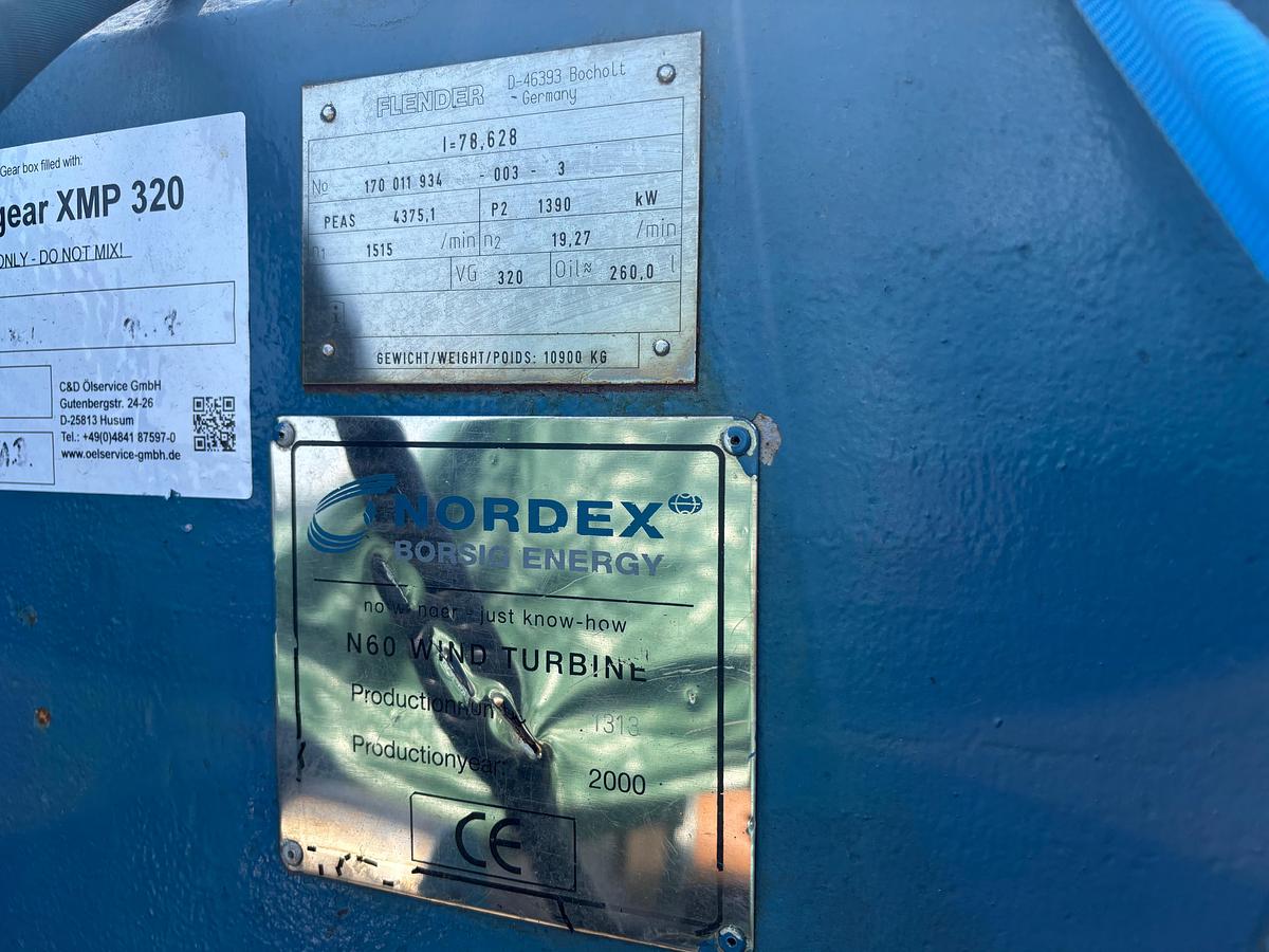 Gebraucht Nordex N60 N62 Triebstrang, Getriebe mit Hauptwelle