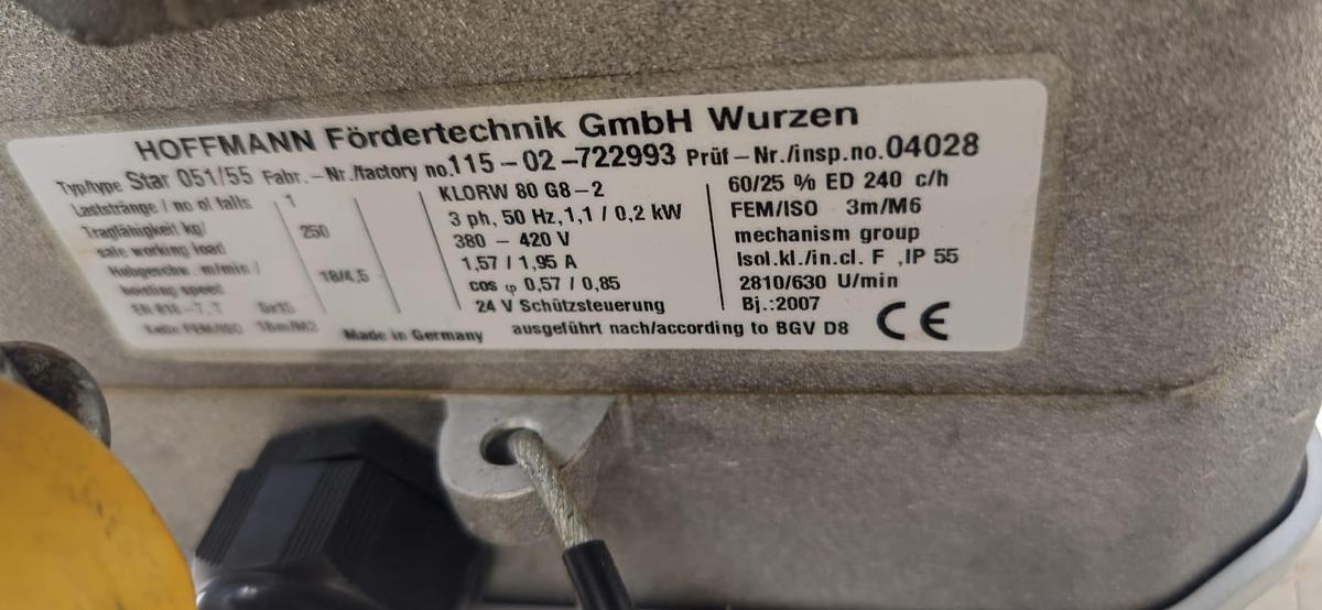 Gebraucht Kettenzug mit Galgen Hoffmann Star