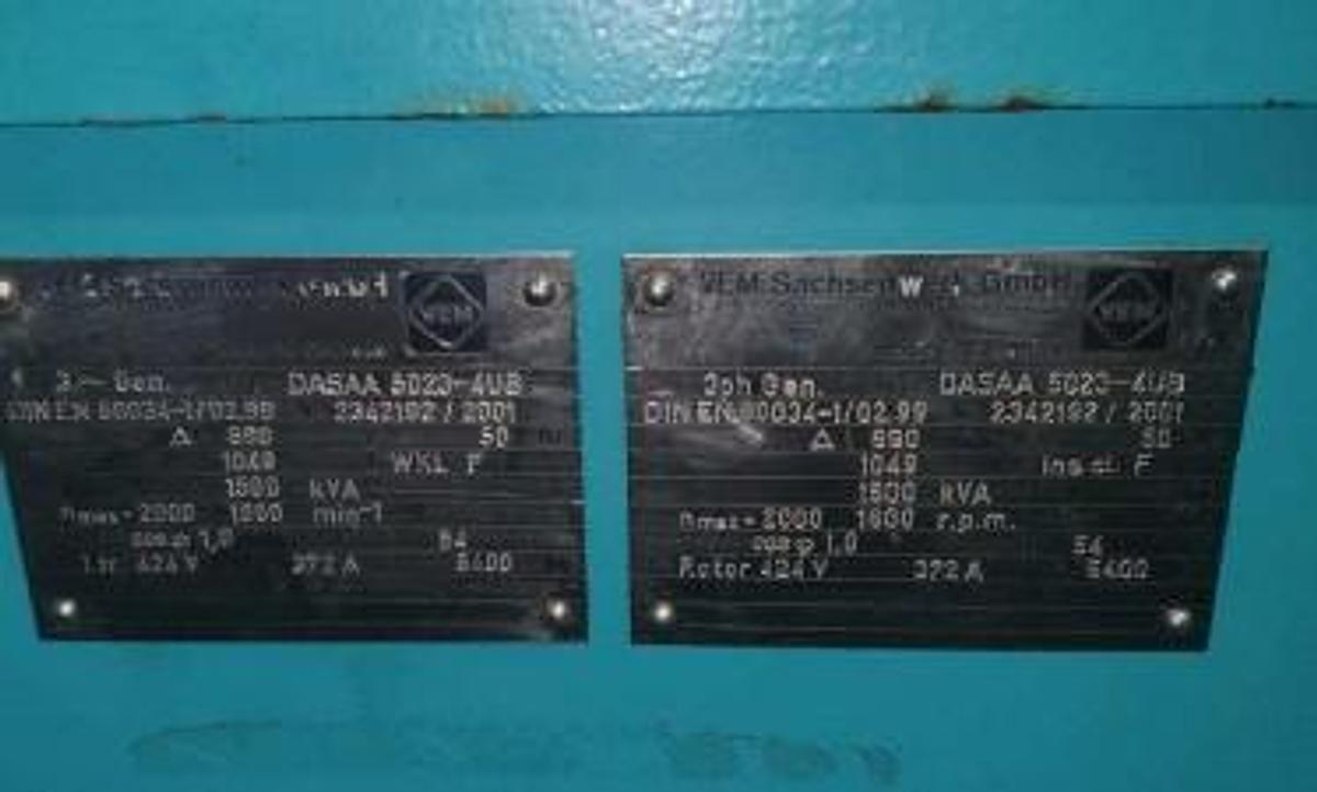 Überholt GE 1.5 Generator VEM DASAA5023-4UE complete overhauled Januar 2024