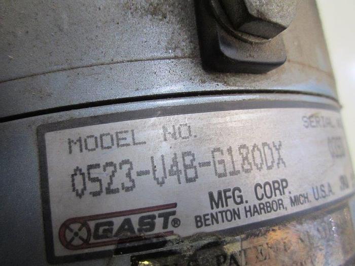 Used Pump, Vacuum, Gast, 1/3 HP, 115V, Mdl 0523VABG180DX #S736300