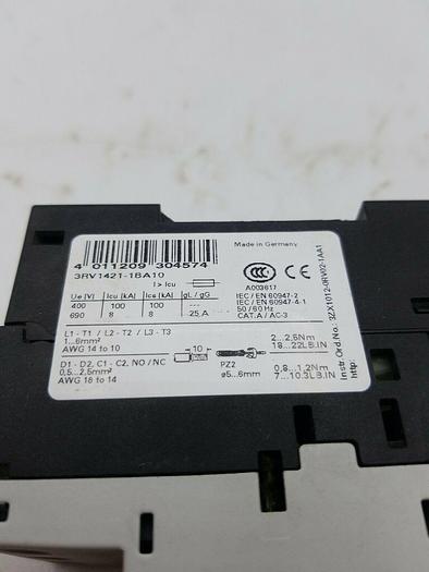 Used SIEMENS 3RV1421-1BA10