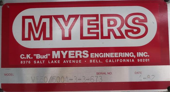 Used MYERS DUAL SHAFT MIXER - S/S - VACUUM - JACKETED