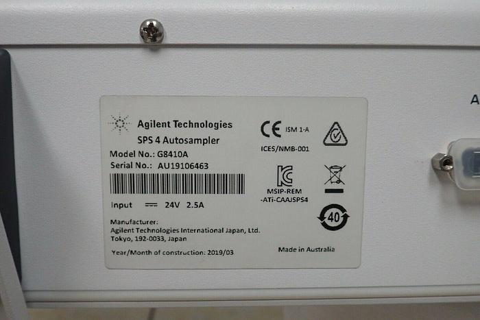 Used Agilent Technologies SPS 4 Autosampler ICP-OES Model G8410A