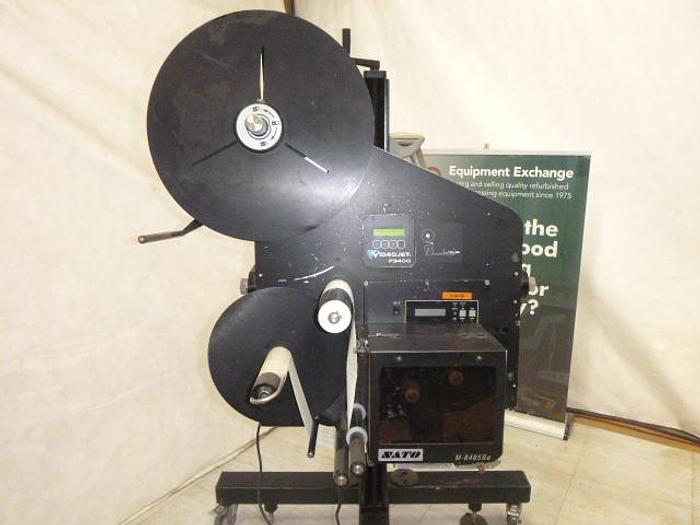 Used VideoJet Label Printer Applicator; Md#P3400.RH.14"