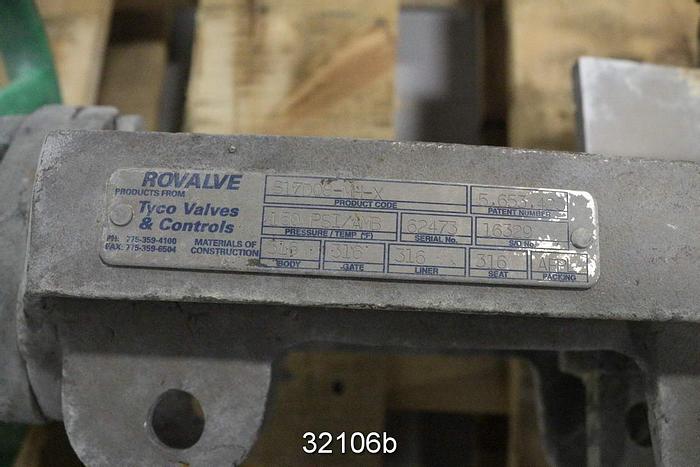 Used Rovalve 8" Hand Operated Knife Gate Valve #32106