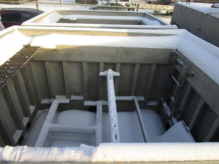 Used Concast 4-way Vista Precast Vault with steel lid