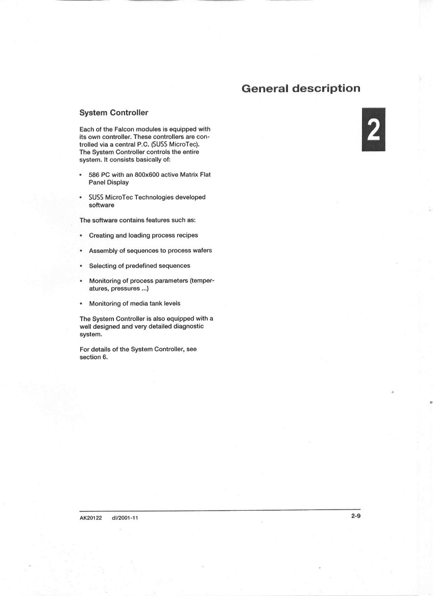 Used Complete photolitographic line FALCON