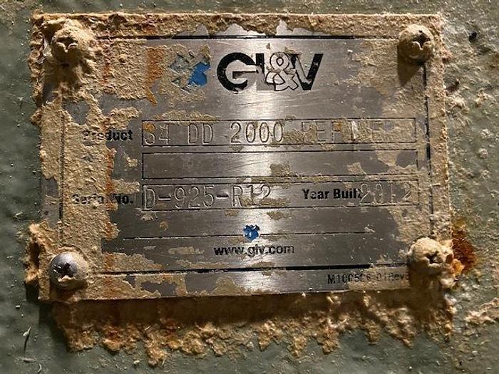 Used 34" GL & V DD 2000 REFINER 2012