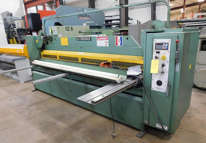 Used Betenbender 10' x 1/4 Hydraulic Shear 10-1/4