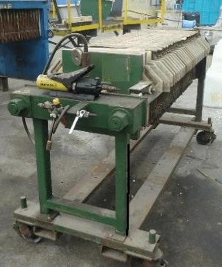 Used 5 CU. FT. FILTER PRESS – POLYPROPYLENE – 470 MM AUTOMATIC CLOSURE