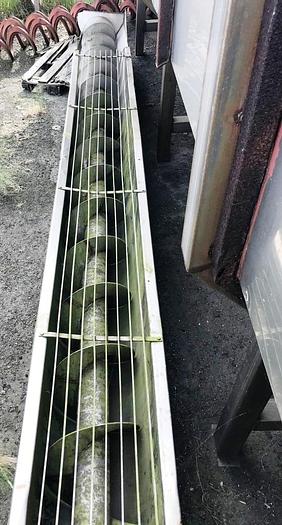 Used Binge (hopper) – for 30 m3 of meat discards. This binge contains two stainless steel (new) conveyors – each controlled by separate Reynold gear motors.