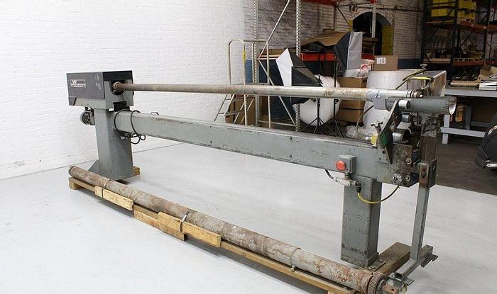 Used 128" MENASHA CORPORATION S200 CORE CUTTER 3" MANDRILL