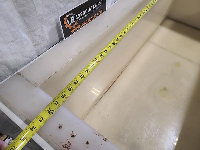 Used PVC Plastic Tank Double Wall with side and bottom support 70" x 28" x 29" D Hot Liquid