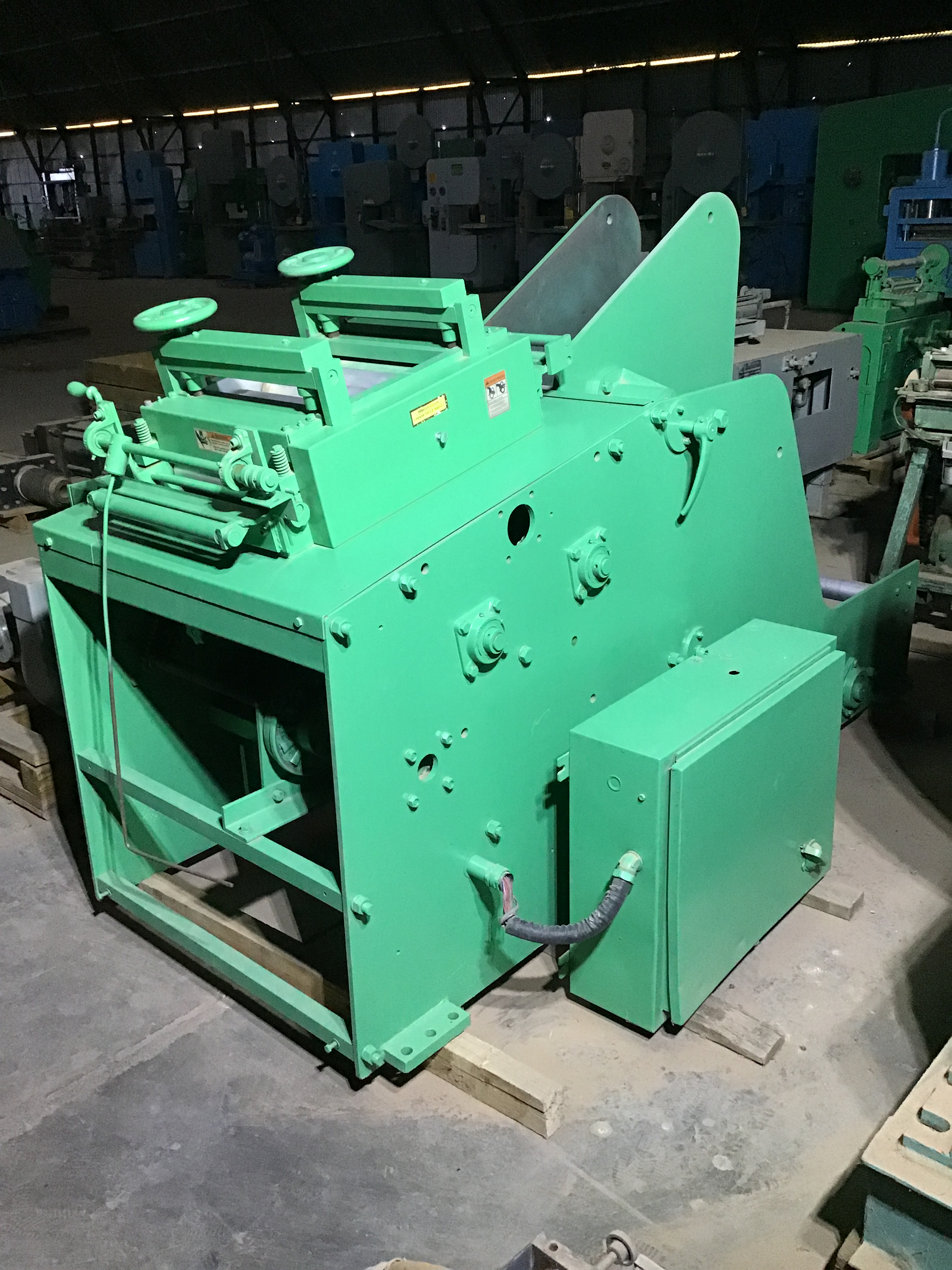 Used 8,000 lb. Rowe Mdl. 8-15 Coil Cradle / Straightener