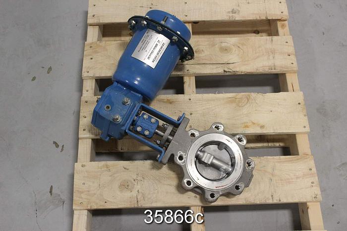 Used Nele Jamesbury 4" Air Operated Knife Gate Valve, 815L-11-3600 MT #35866