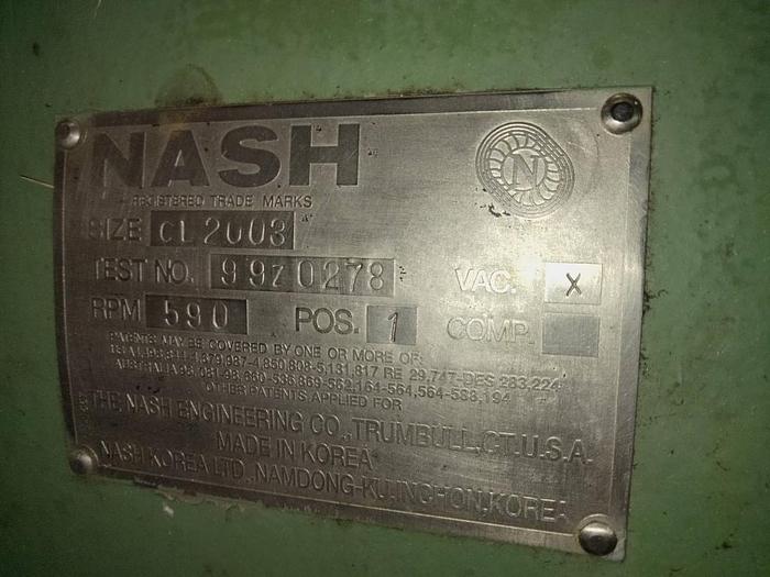 Used NASH MDL. CL-2003 VACUUM PUMP POS. 1