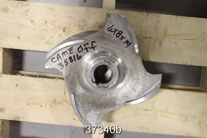 Used Goulds 3175 6x8x14 Pump Impeller, 4-Vane, 12" Diameter #37340