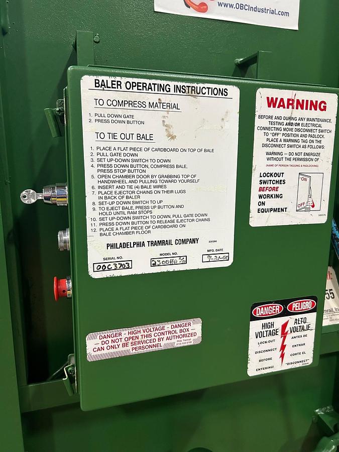 Used Philadelphia Tramrail 2300HD - Vertical Baler