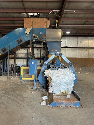 Used American 8043-10-150 Auto-tie Baler w/ Conveyor
