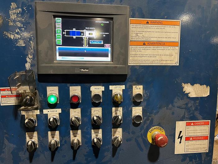 Used American 8043-10-150 Auto-tie Baler w/ Conveyor