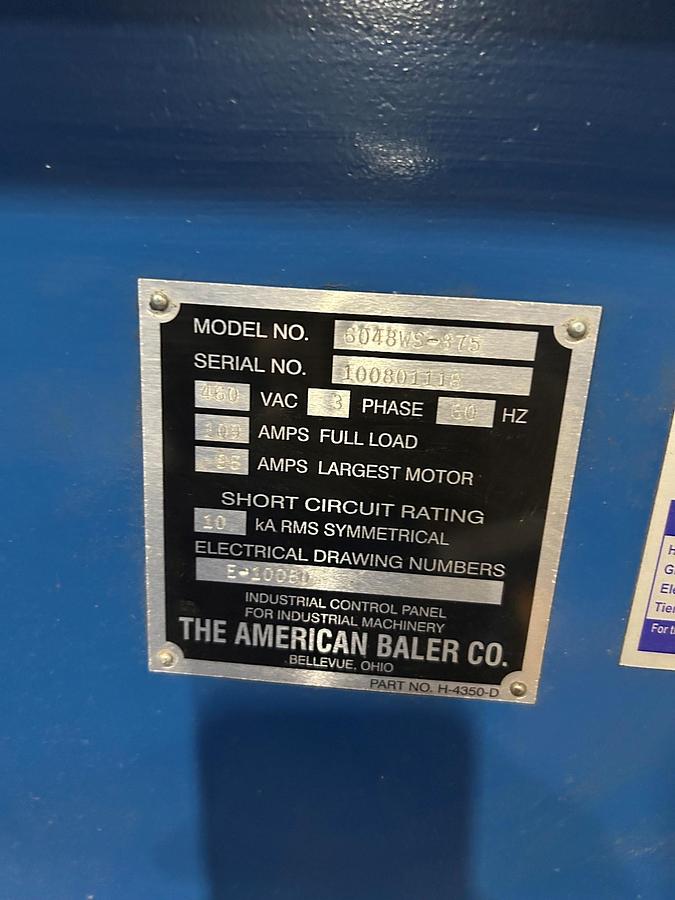 Used Balemaster 46225-E12 Horizontal Auto-tie Baler