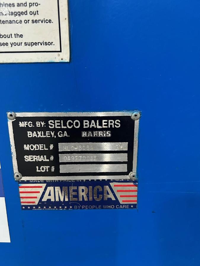 Used Harris Selco HLO-608-A40 - Horizontal Auto-tie Baler