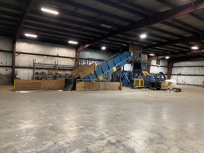 Used American 8043-10-150 Auto-tie Baler w/ Conveyor