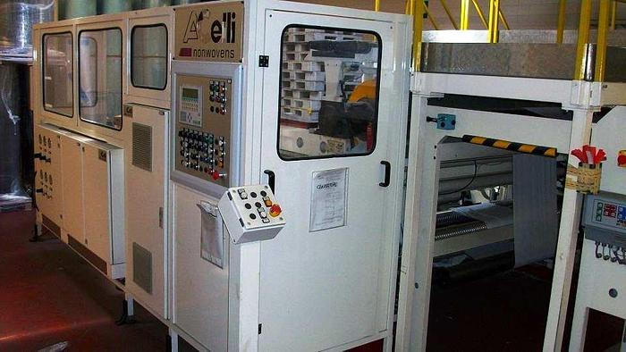 Used 2004 Nonwoven - Hot melt application complete line (unwinder, Hot melt coater, surface inspection, rewinder, packaging)