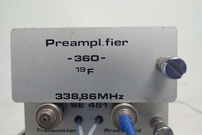 Used Bruker? Type AMX Preamplifier 360 19F 338,86 MHz, SE 451 BB-Matching, 1H Preamp.