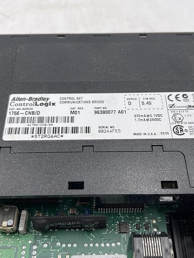 Used Allen-Bradley 1756-CNB/D Rev M01