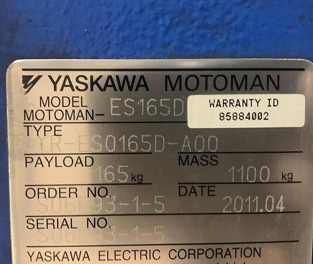 Used YASKAWA MOTOMAN ES165D 6 AXIS CNC ROBOT WITH DX100 CONTROLLER WITH SPOT WELDING GUN