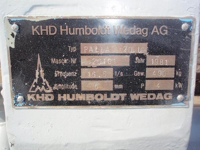 Used Mill, Vibratory, Palla, Mdl 20U, #S741288