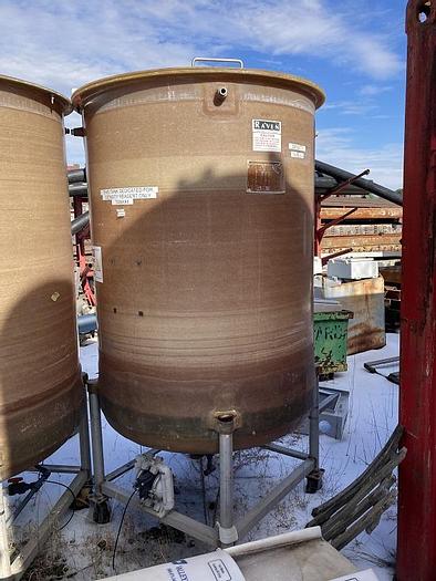 Used Raven approximately 500 gallon fiberglass vertical tank