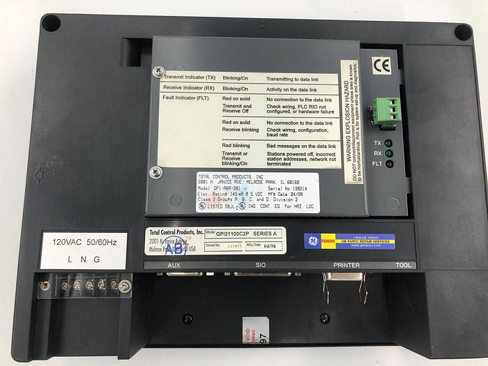 Used TOTAL CONTROL PRODUCTS INC QUICKPANEL