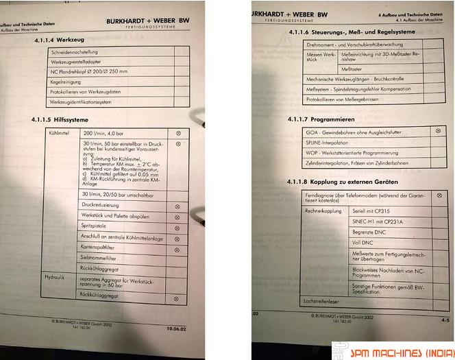 Used Bukkardt & Webber MC60 (5 Axis) HMC - 2002