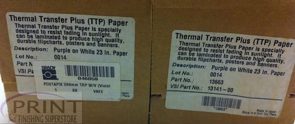 Violet/Purple On White Thermal Transfer Paper - 968818