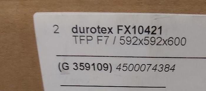 11 Stück Taschenfilter F7, durotex - FX 10421, TFP, Filtex, neu