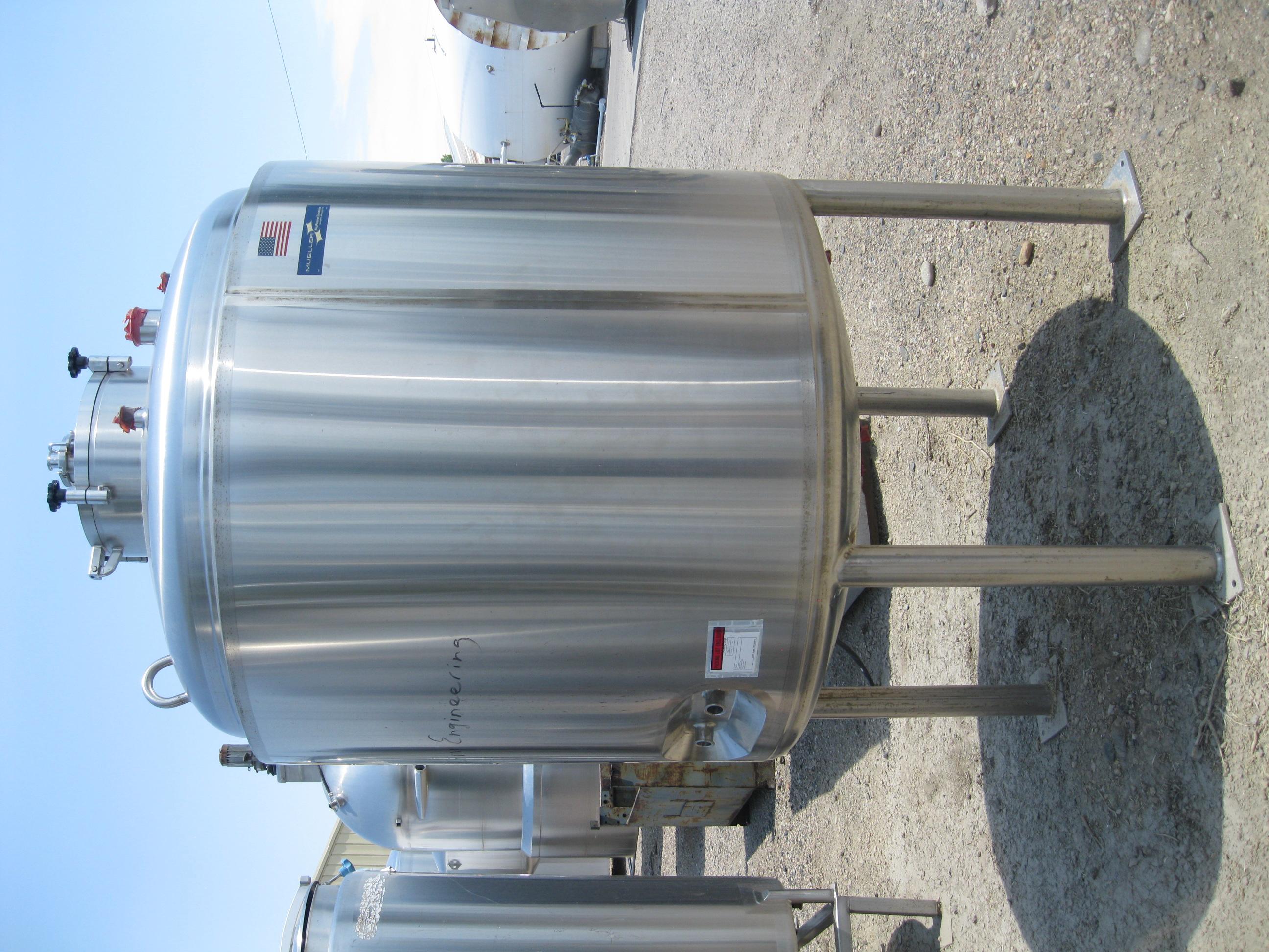 Used 500 GALLON PROCESSOR TANK. MULLER SERIAL 375034