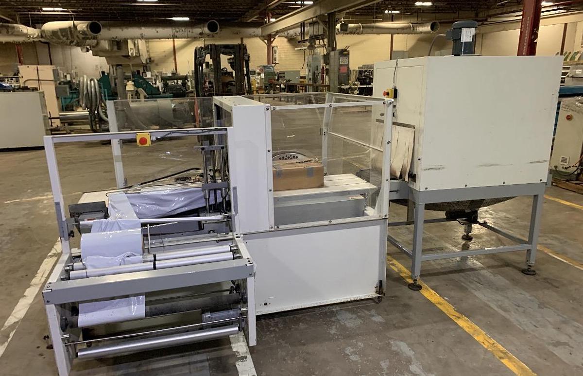 Used Texwrap 2010 Side Seal Shrink Wrapper with Texwrap 1322 Heat Tunnel