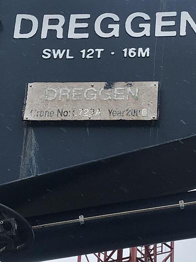 Used Dreggen Knuckle boom 12 Tons Crane