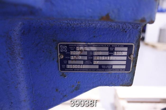 Unused Goulds 3410 Split Case Pump, 8x10x11, 7 Vane Impeller, 11.5" Impeller Diameter #39038