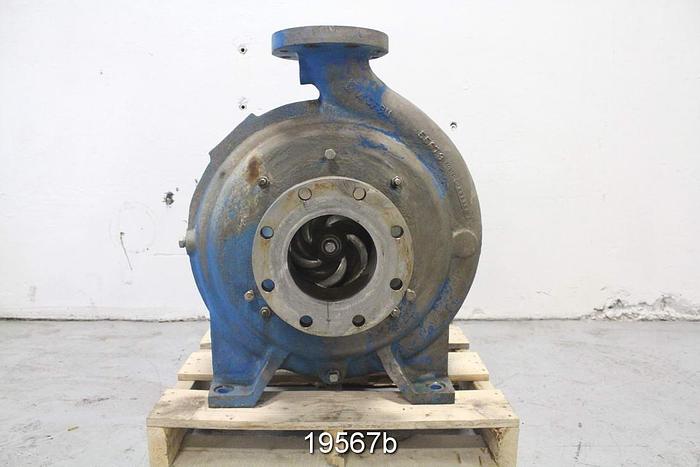 Used Goulds 3175 Pump, 4X6X18, 5-Vane Impeller, 11" Impeller Diameter, Ss Casing, Stainless Steel Suction Side Plate, Stainless Steel Stuffing Box, Stainless Steel Impeller, Packing #19567