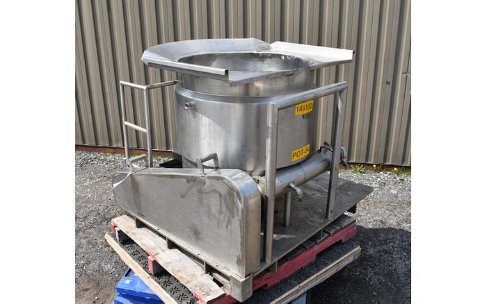 D'occasion USED 60 GALLON JACKETED TANK, STAINLESS STEEL, WITH MIXER & AUGER FEEDER